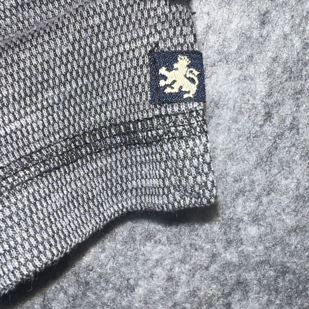 Nat Nast Luxury Originals Men's XL Gray Textured Polo Shirt Short Sleeve Cotton - Picture 5 of 7